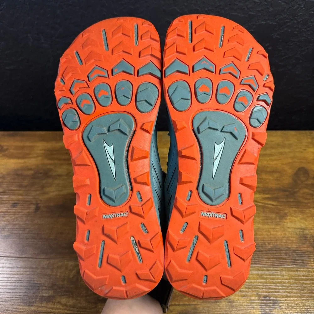 Altra Lone Peak 6 AL0A548E305 Teal Orange Mesh Trail Running Shoe Womens 10.5